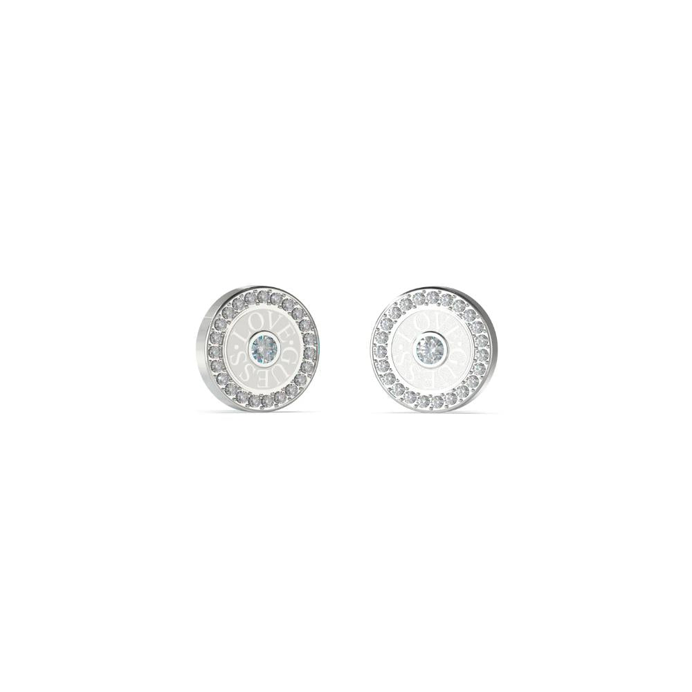 Guess Women's Rhodium-Tone Hoop Earrings - GWCER-0097(S)