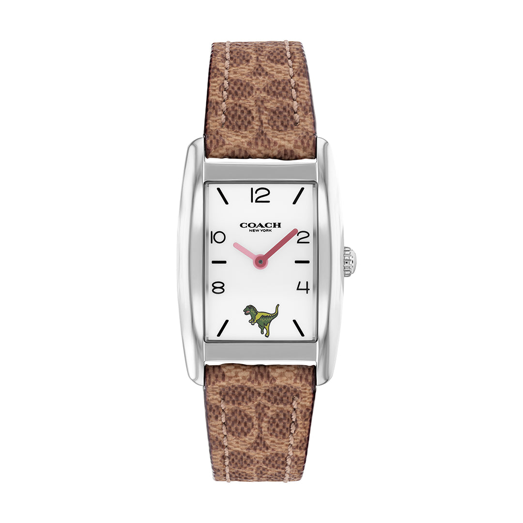 كوتش ساعة نسائية بحركة كوارتز بميناء أبيض COH-0153