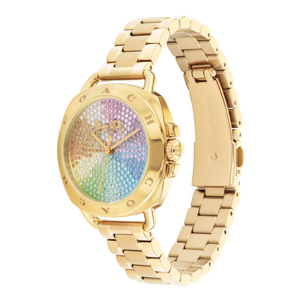 ساعة كوتش النسائية بحركة كوارتز ولون مينا قوس قزح - COH-0003