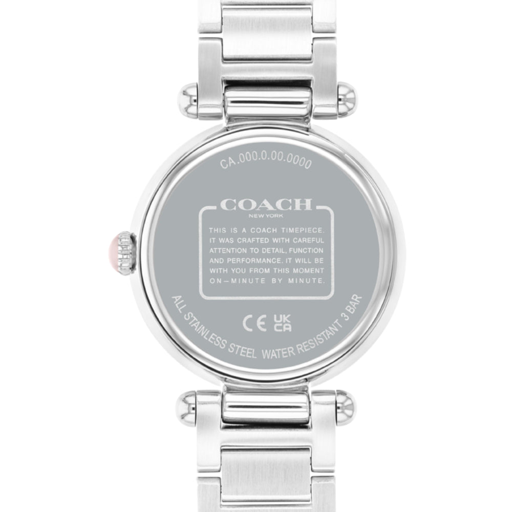 ساعة كوتش النسائية بحركة كوارتز ولون مينا وردي لؤلؤي - COH-0022