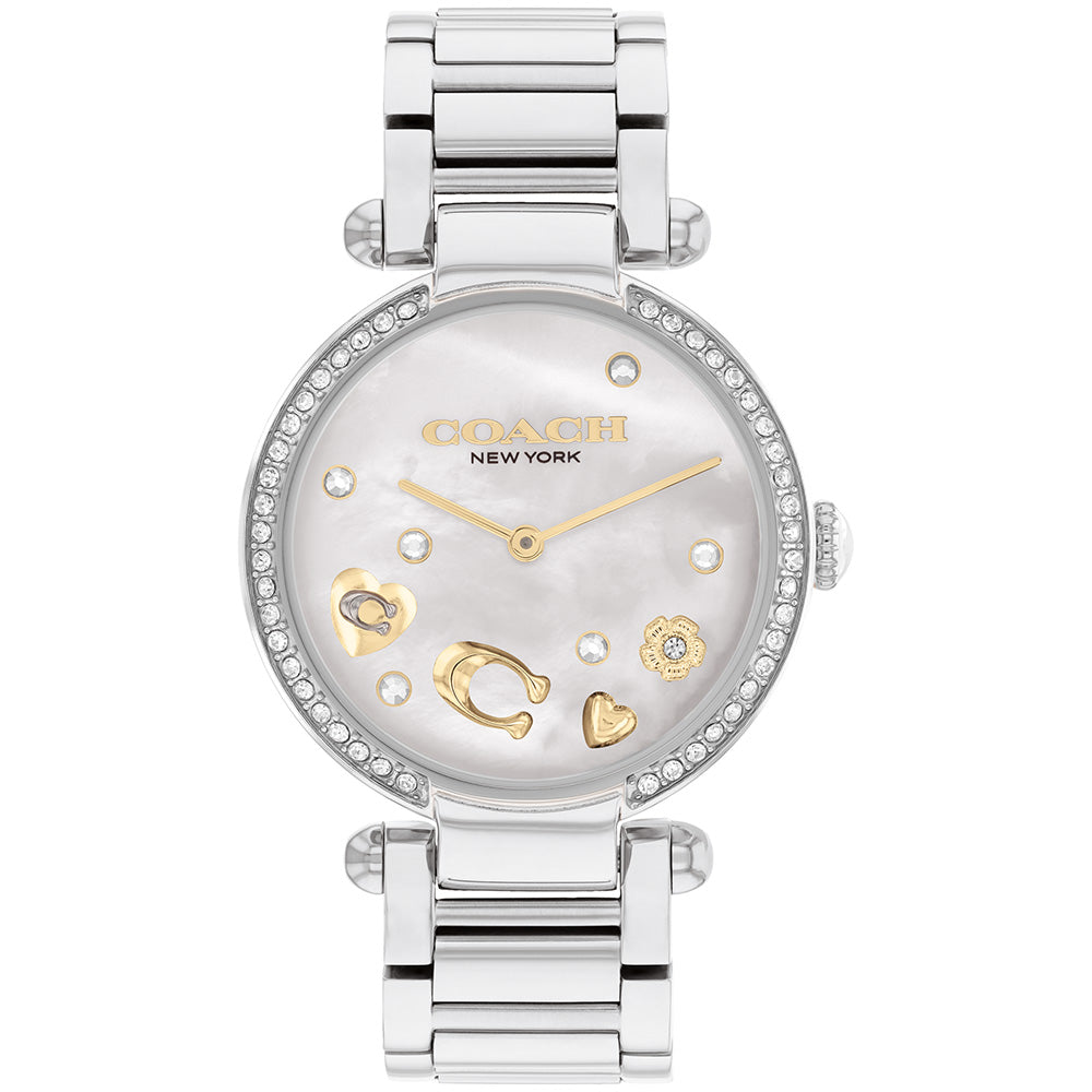 ساعة كوتش النسائية كاري مينا لؤلؤي كريستال COH-0056