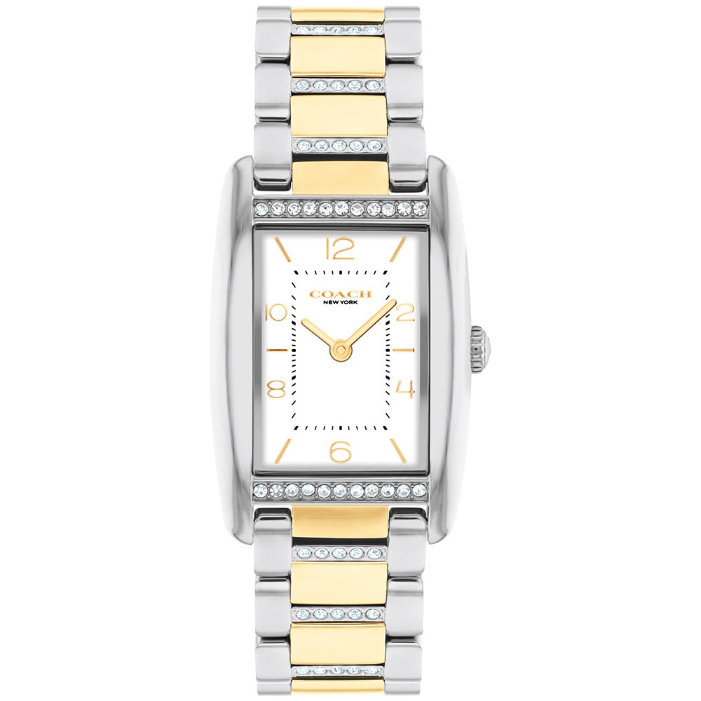 ساعة كوتش النسائية ريس مينا أبيض كريستال COH-0068