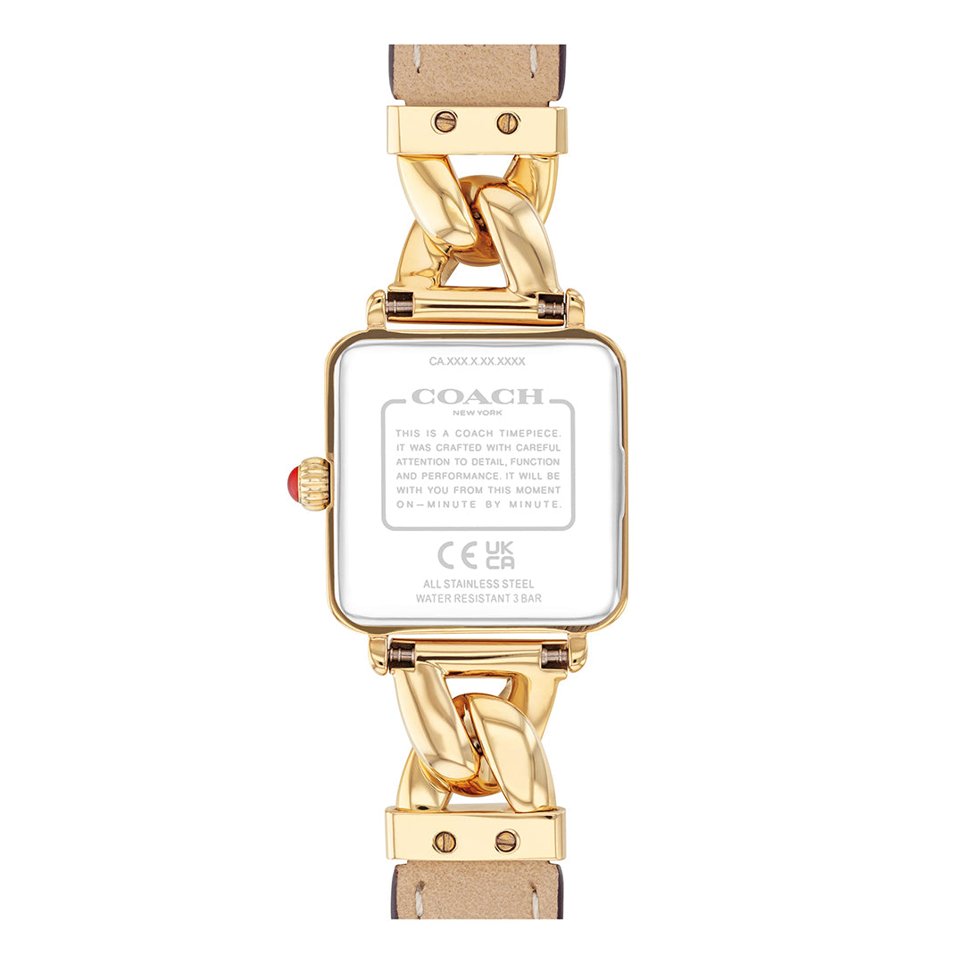 كوتش ساعة نسائية بحركة كوارتز بميناء أحمر COH-0149