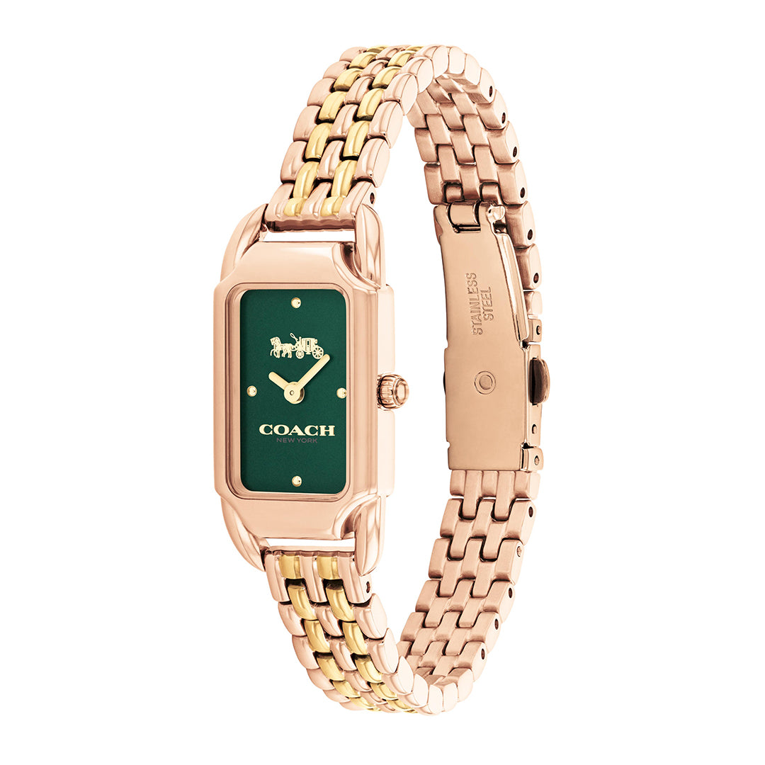 كوتش ساعة نسائية بحركة كوارتز بميناء أخضر COH-0152