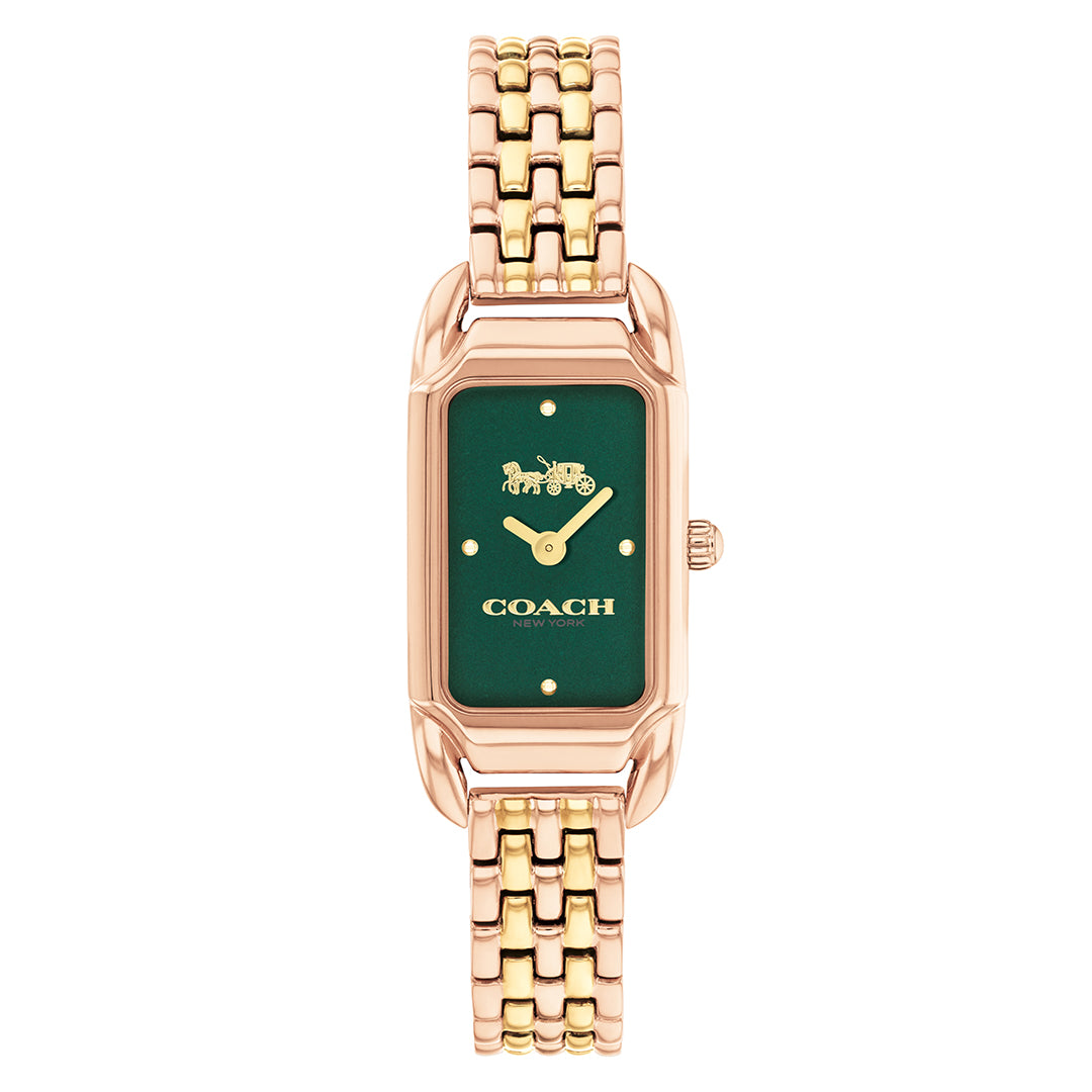 كوتش ساعة نسائية بحركة كوارتز بميناء أخضر COH-0152