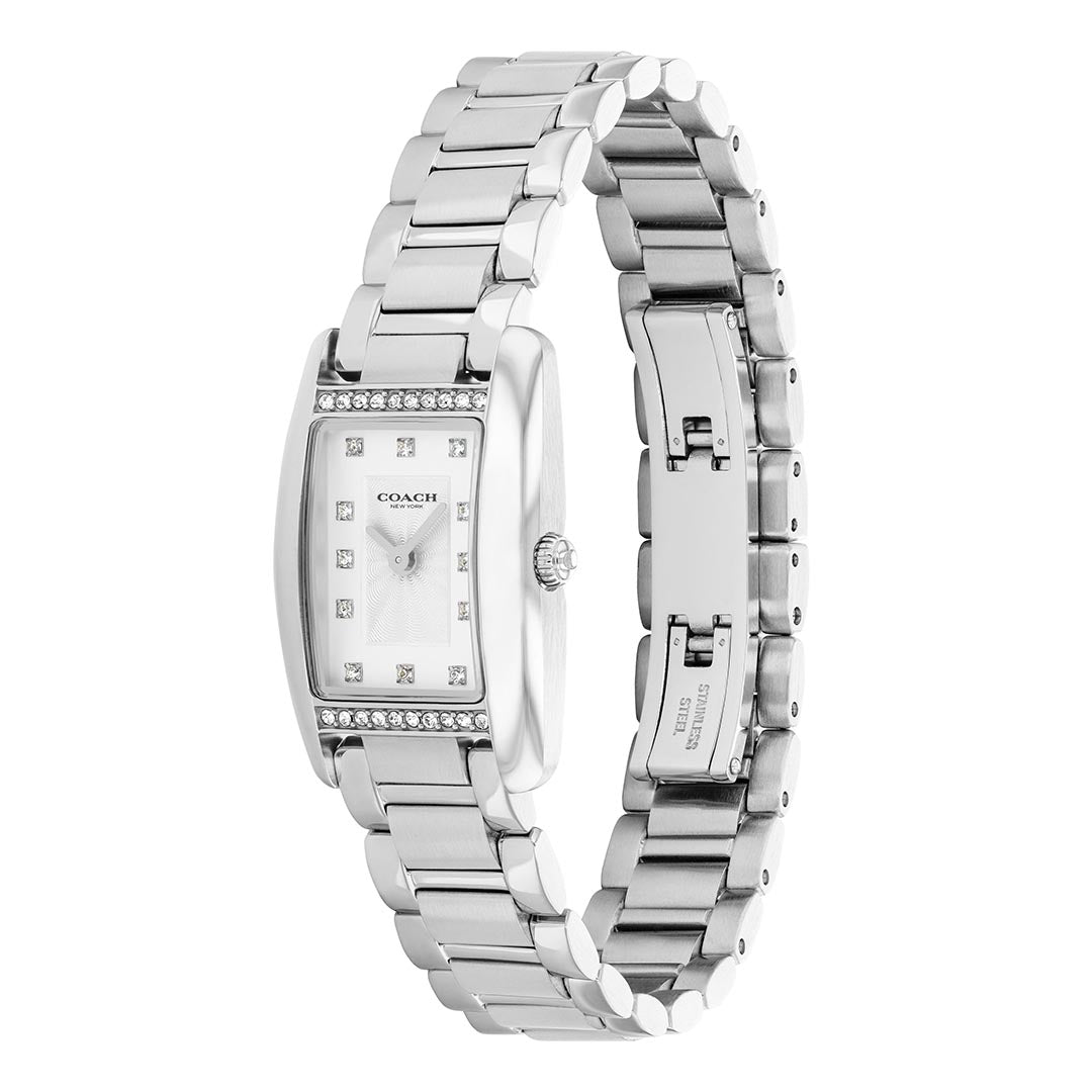 كوتش ساعة نسائية بحركة كوارتز بميناء أبيض COH-0154