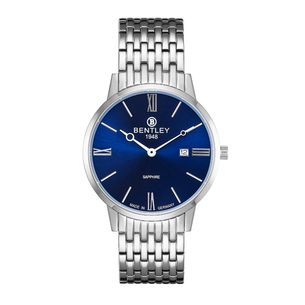 ساعة بنتلي كوارتز للرجال بلون مينا أزرق – BEN-0245