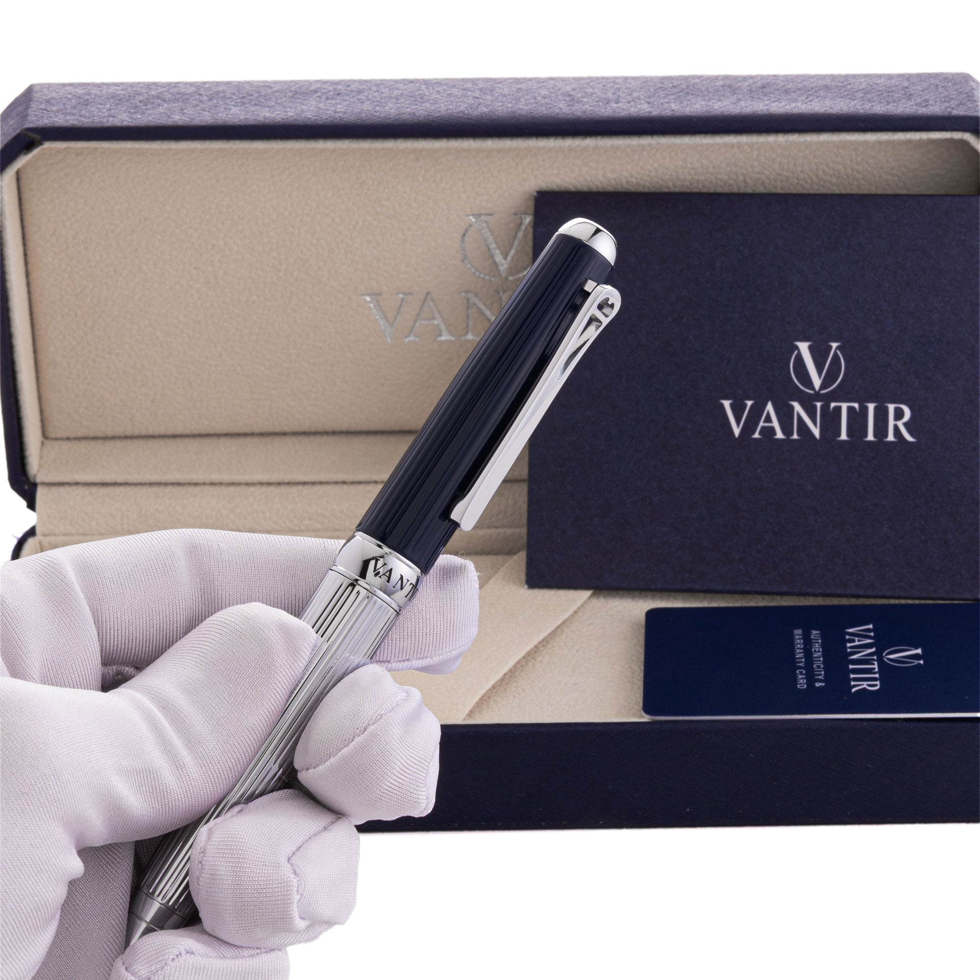 فانتير قلم كلاسيك أزرق بتصميم كستوم VNTPEN-0008