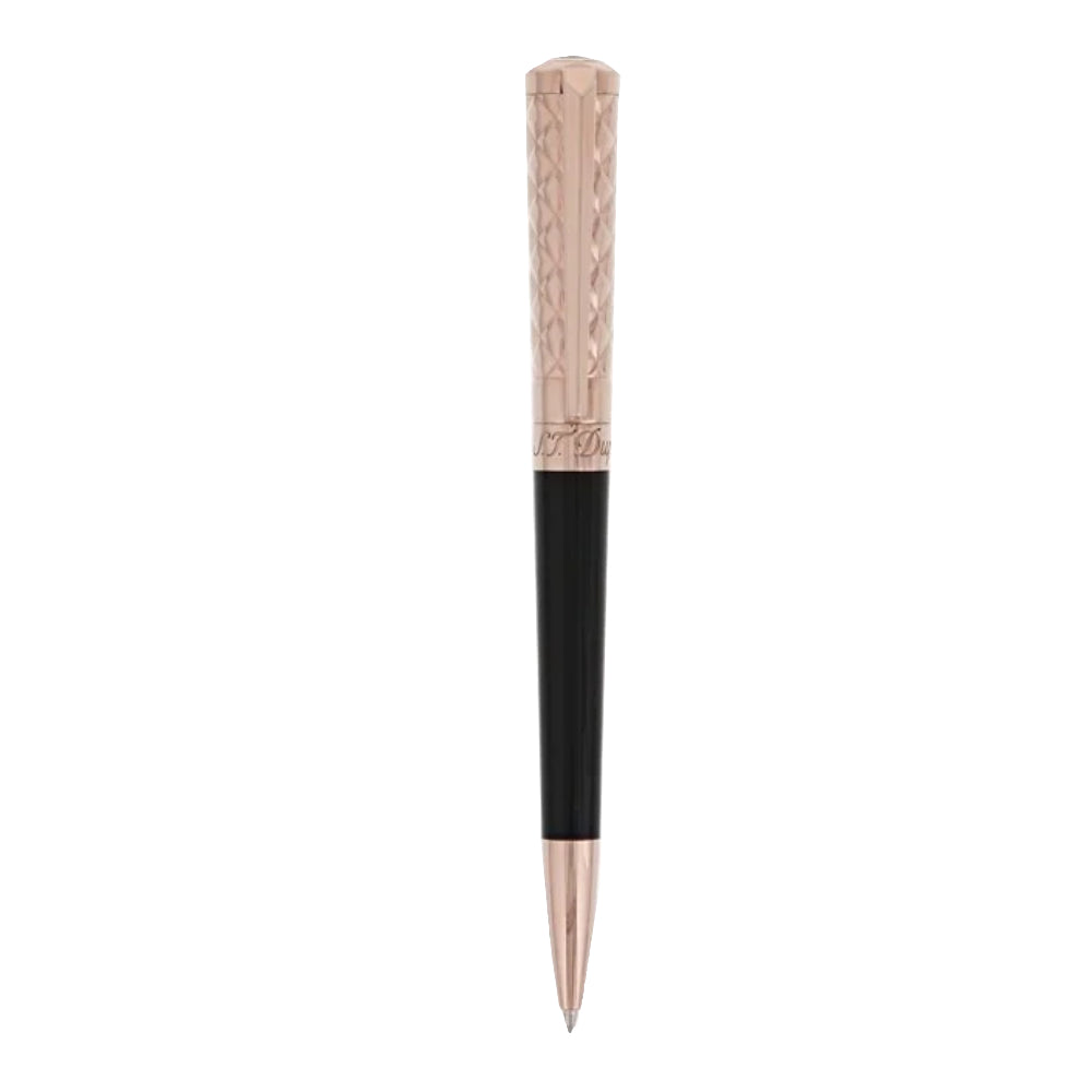 قلم باللون الأسود وذهبي وردي (روز جولد) للنساء من إس.تي.ديبونت - STDPPN-0034
