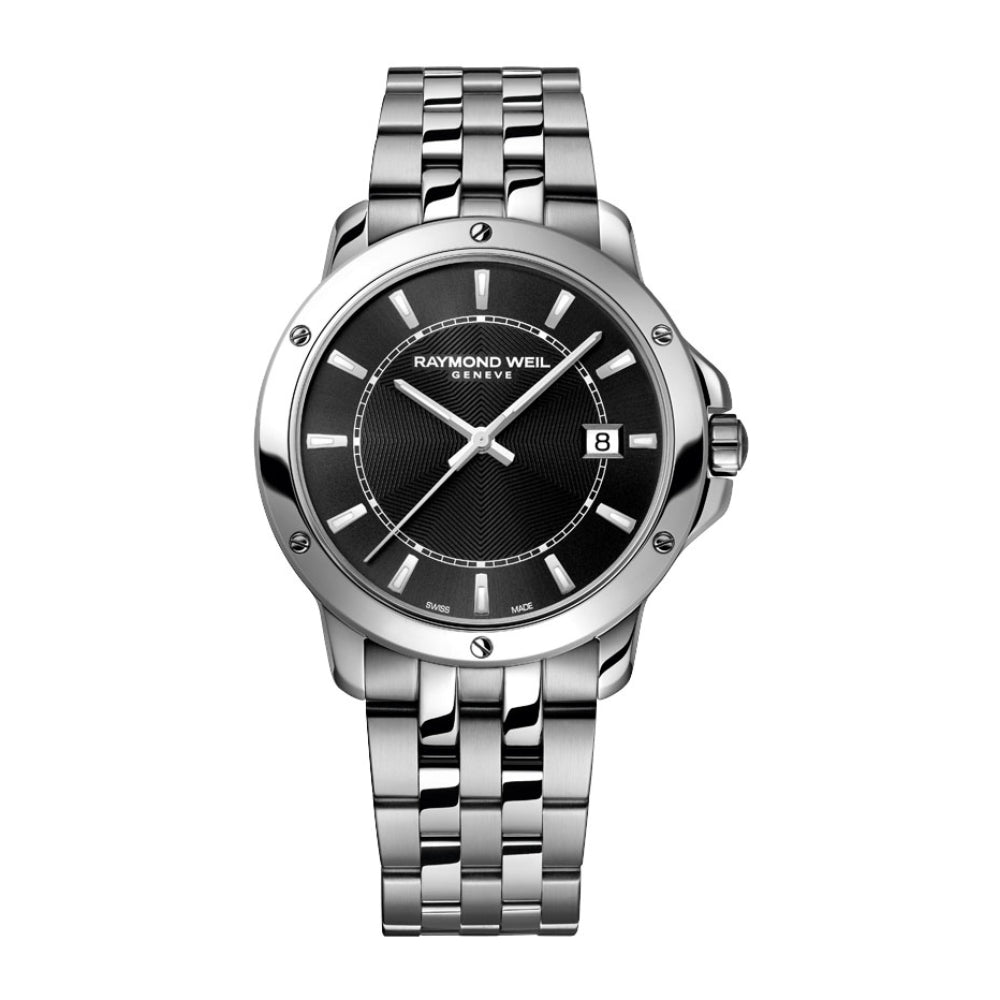ساعة ريموند ويل الرجالية بحركة كوارتز ولون مينا أسود - RW-0055