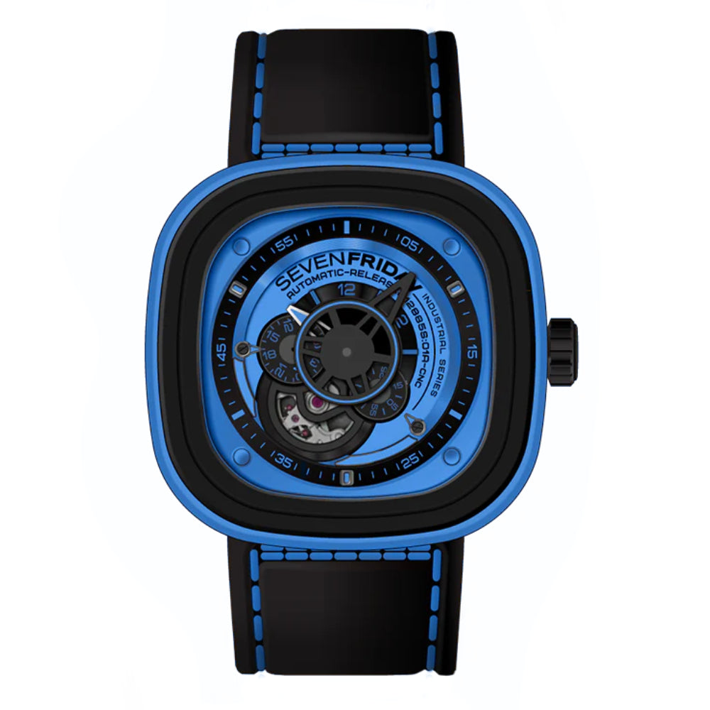 Men's watch, automatic movement, blue dial SF-0009