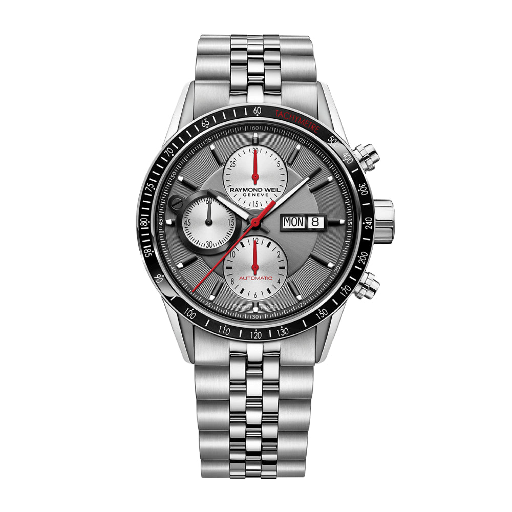 Men's watch, automatic movement, silver dial RW-0255