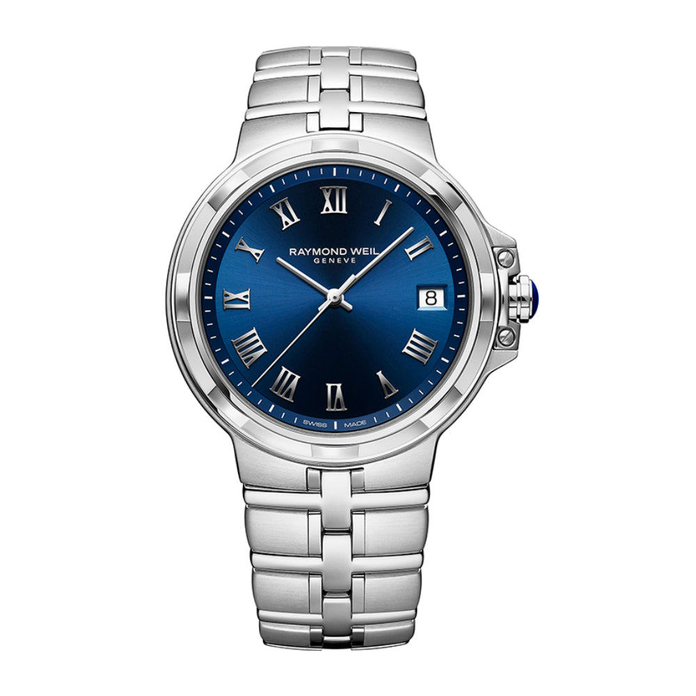 Raymond weil outlet blue face watch