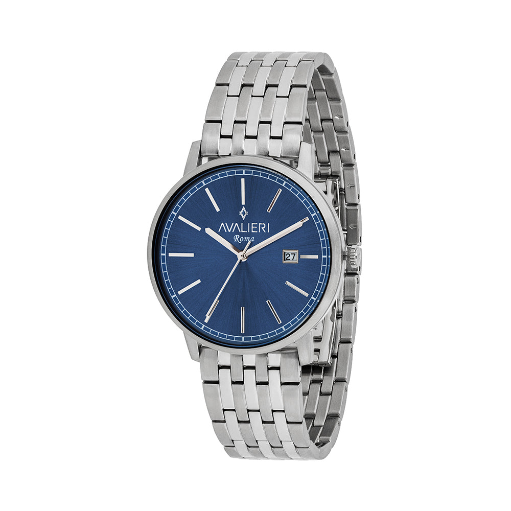 ساعة أفاليري الرجالية بحركة كوارتز ولون مينا أزرق - AV-2648B