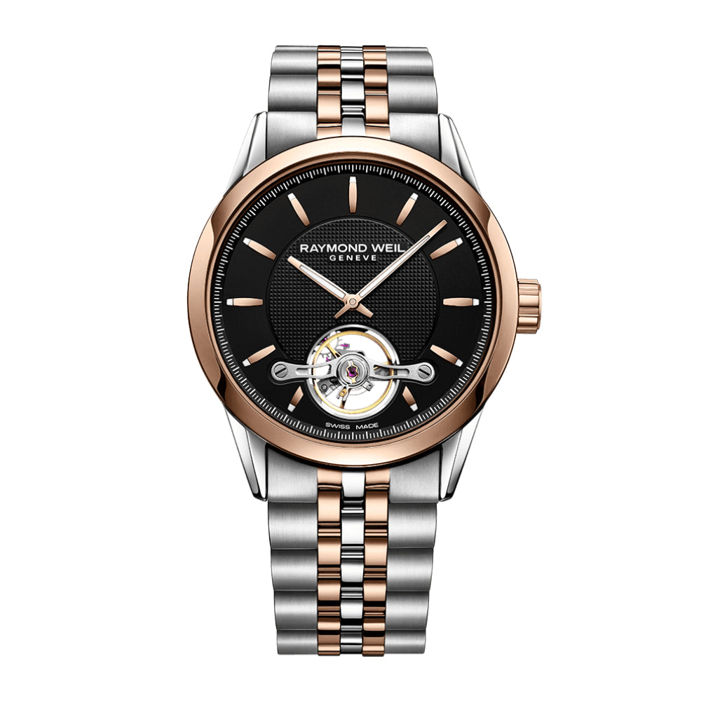 ساعة ريموند ويل الرجالية بحركة أوتوماتيكية ولون مينا أسود - RW-0114