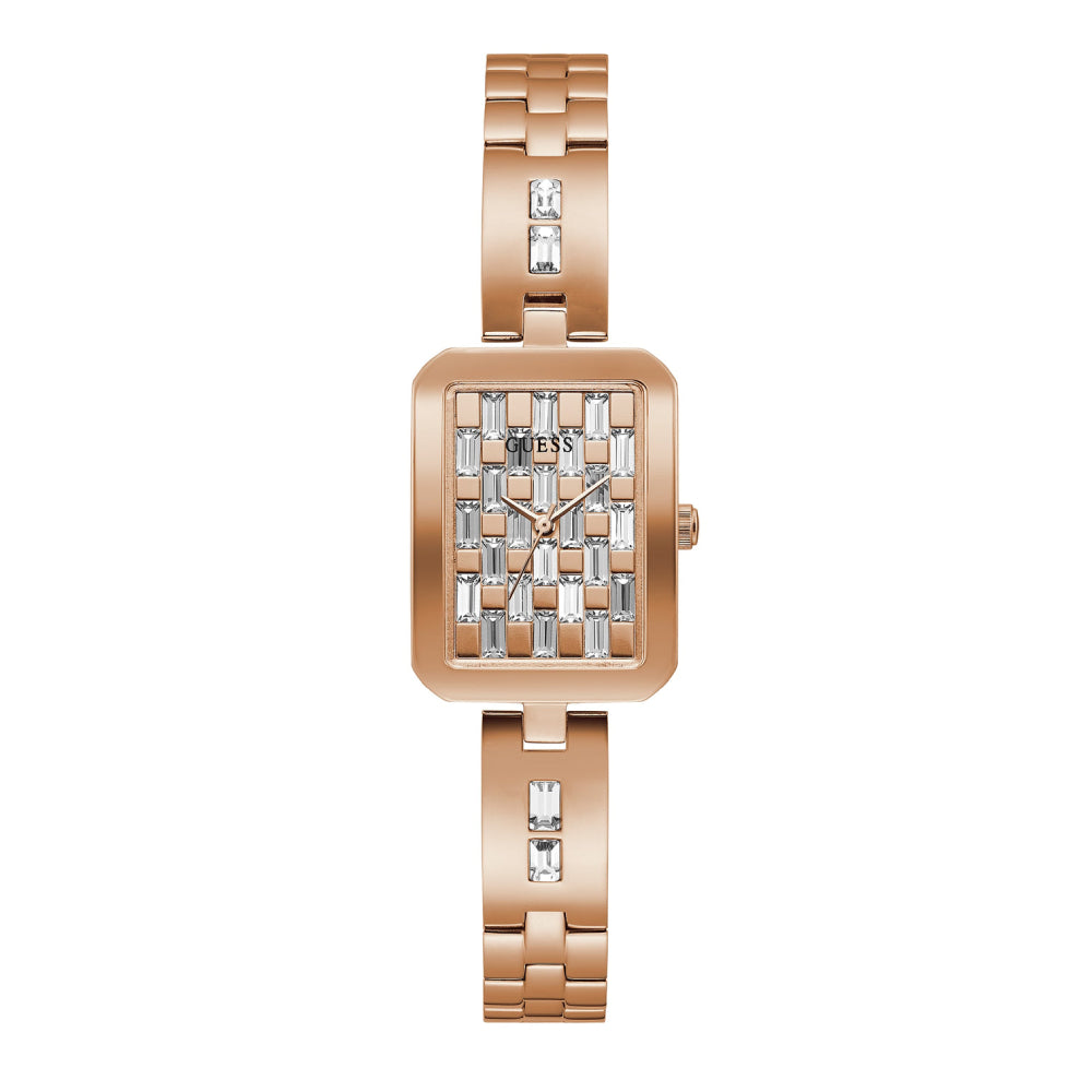 ساعة جيس النسائية بحركة كوارتز ولون مينا ذهبي وردي (روز جولد) - GW-0263