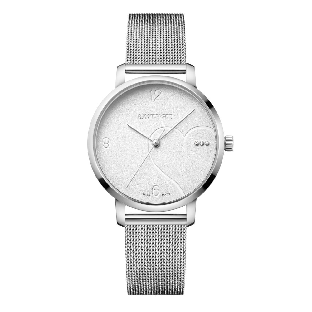 ساعة فينجر النسائية بحركة كوارتز ولون مينا أبيض - WNG-0036