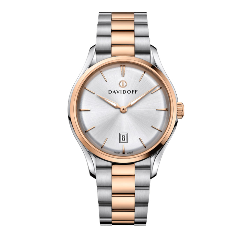 Men's watch, automatic movement, silver dial DF-22905