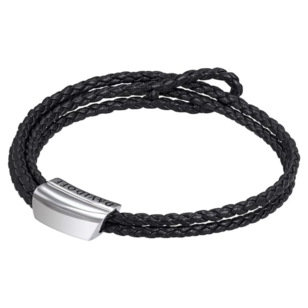 إسوارة باللون الأسود من دافيدوف - DFC BR-0003 (BK & SIL)