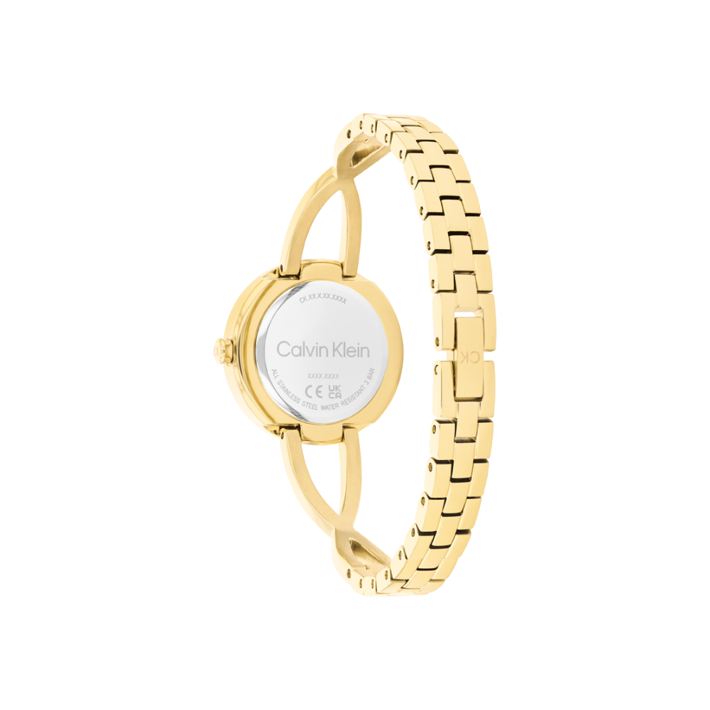 كالفن كلاين النسائية بحركة كوارتز أسود ميناء CK-0122