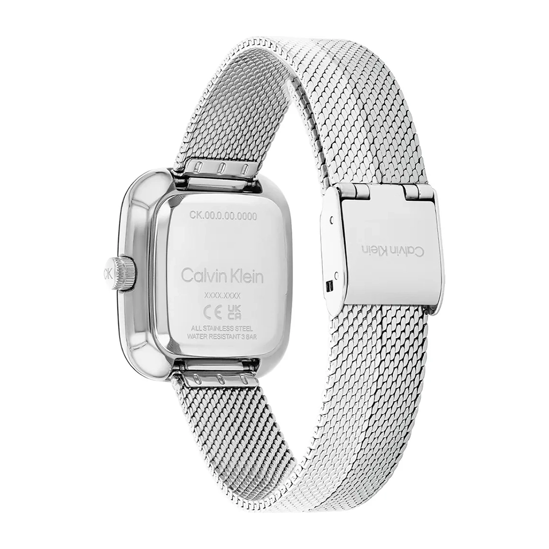 كالفن كلاين النسائية بحركة كوارتز فضي ميناء CK-0130