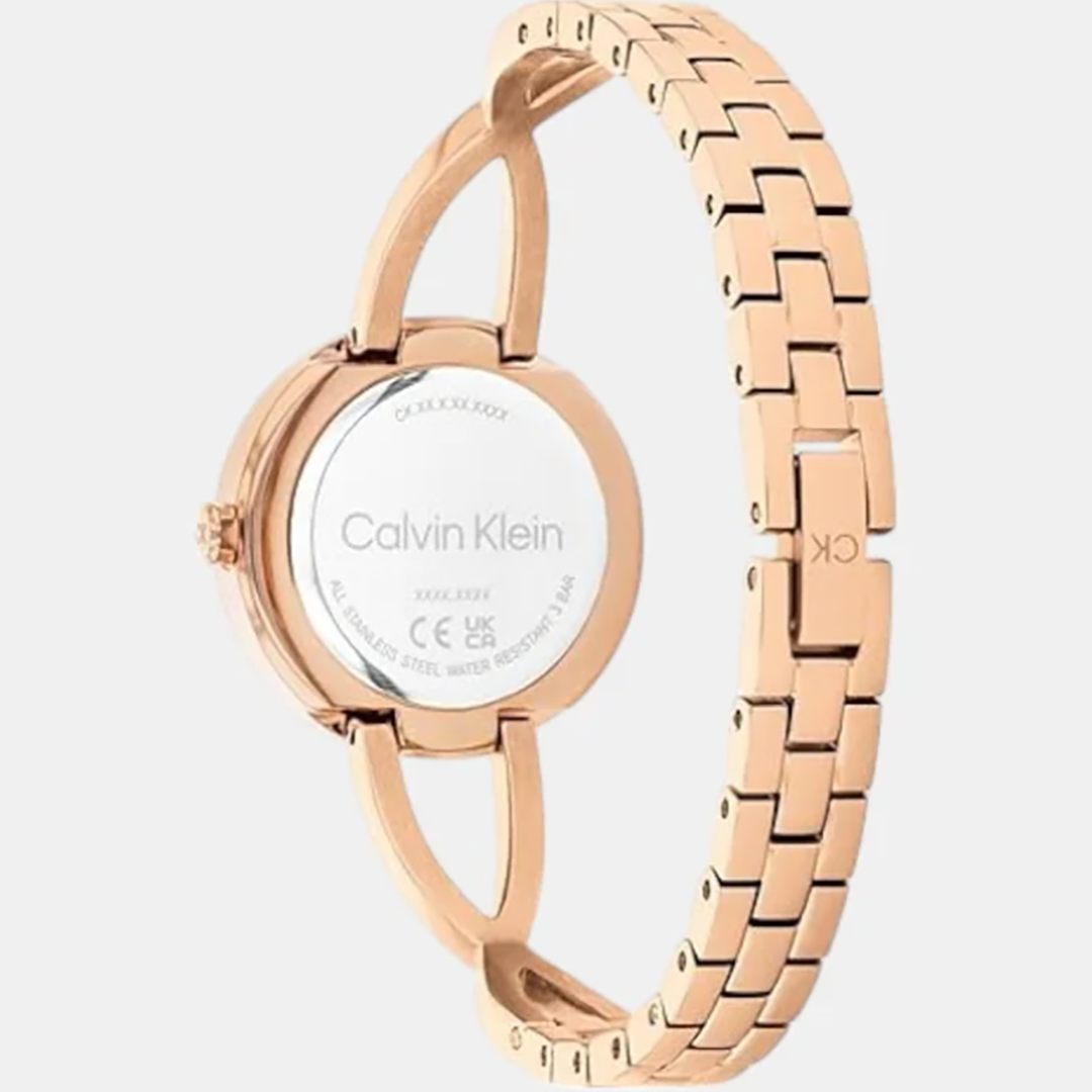 كالفن كلاين النسائية بحركة كوارتز وردي فاتح ميناء CK-0124