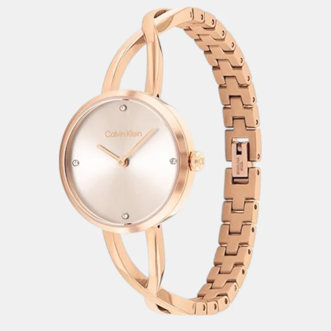 كالفن كلاين النسائية بحركة كوارتز وردي فاتح ميناء CK-0124