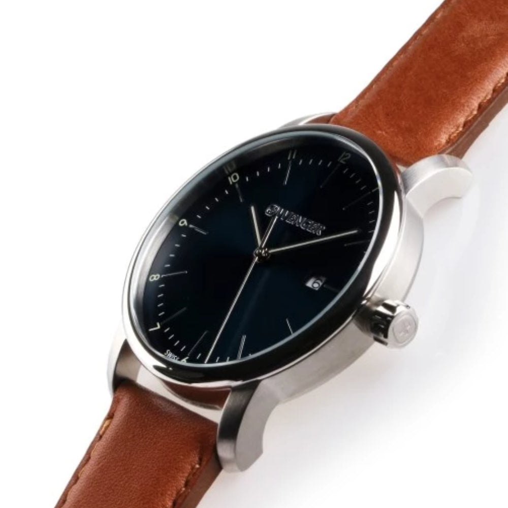 ساعة فينجر الرجالية بحركة كوارتز ولون مينا أزرق - WNG-0013