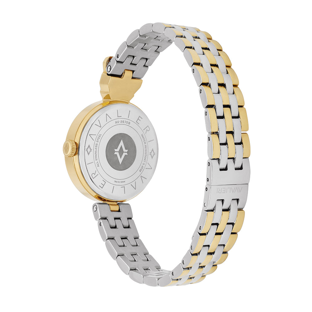 Avaleri Women's Quartz Watch with Gold-Tone Engraved Dial - AV-2675B