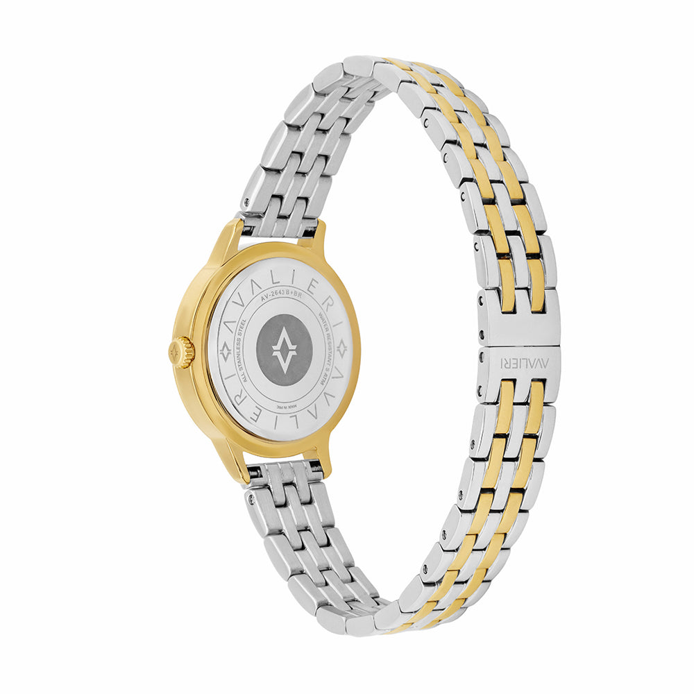 Avaleri Women's Quartz Watch with Shiny Blue Dial - AV-2644B+BR