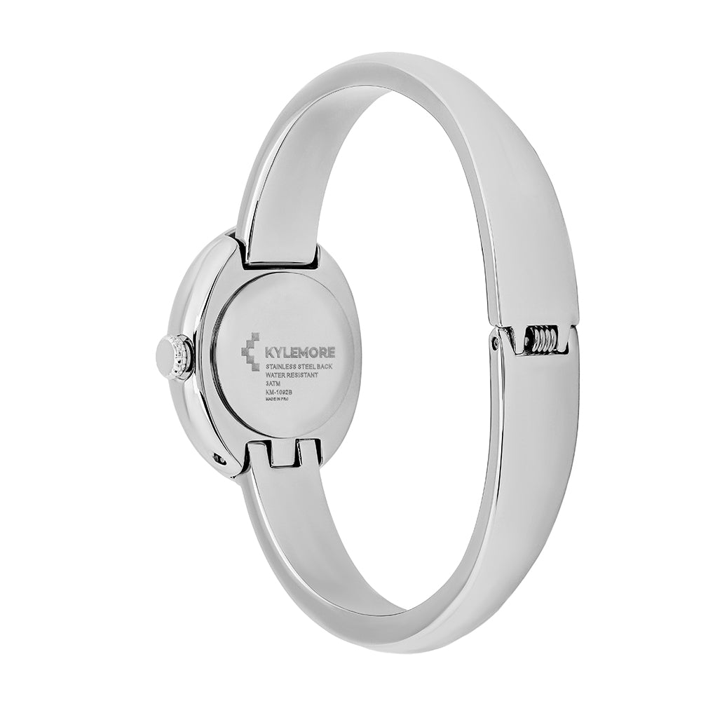 Kyliemore Women's Alloy Watch with Silver Sandblasting Finish and White Dial - KM-1092B