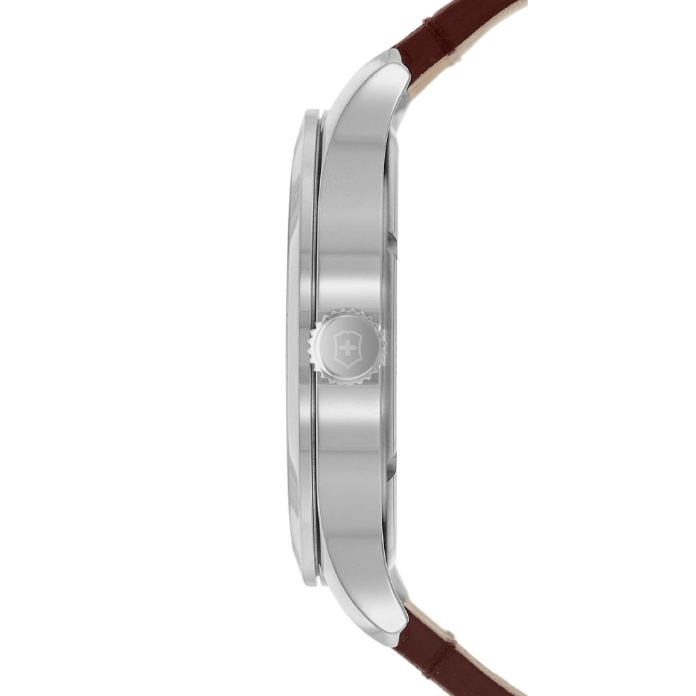 ساعة فيكتورينوكس الرجالية بحركة كوارتز ولون مينا رمادي - VTX-0047