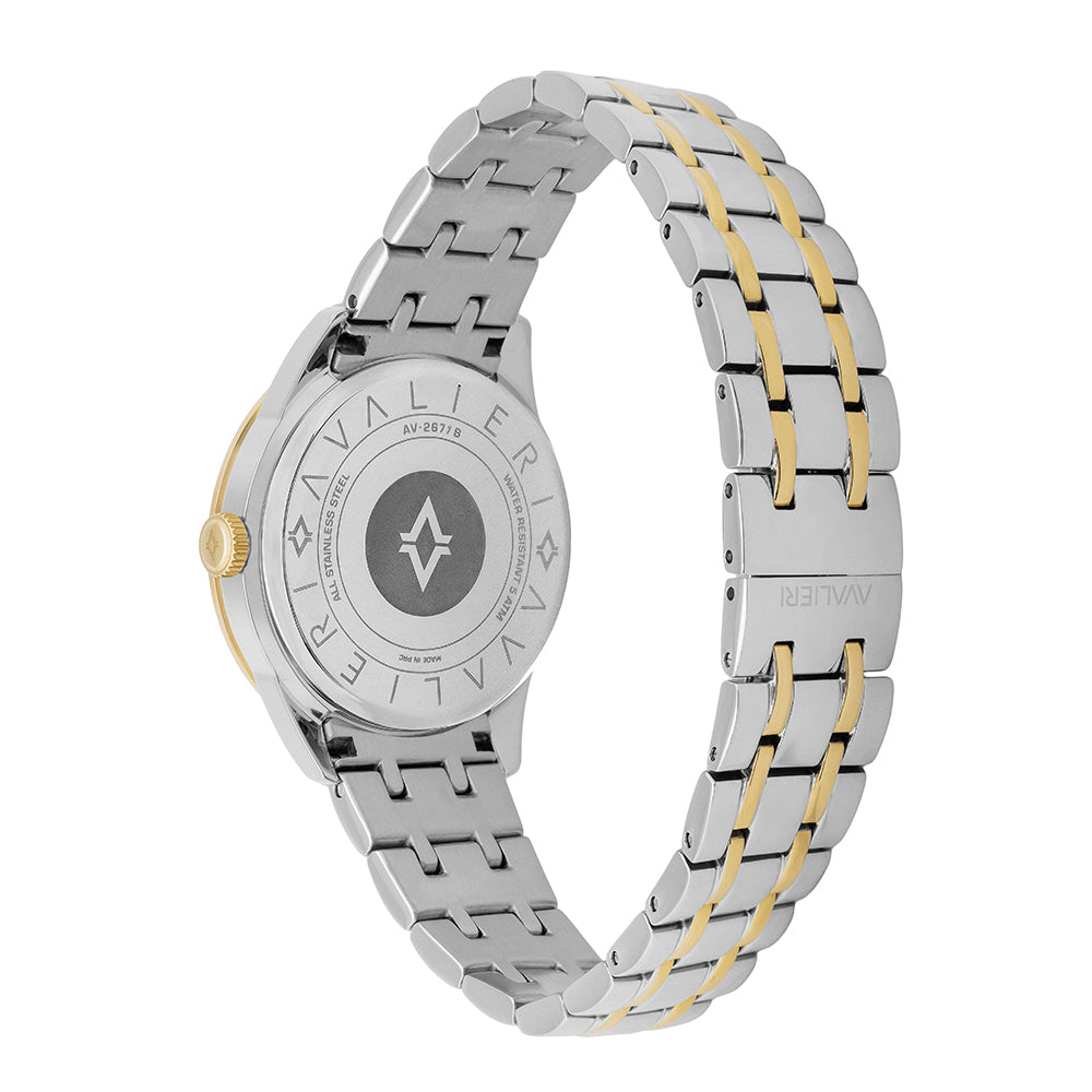 Avaleri Women's Quartz Watch with Silver Engraved Dial - AV-2672B