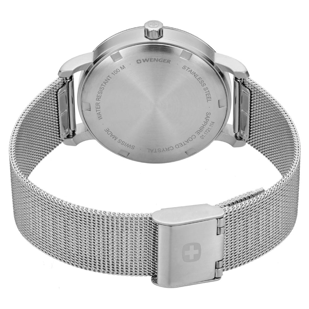 ساعة فينجر النسائية بحركة كوارتز ولون مينا فضي - WNG-0022