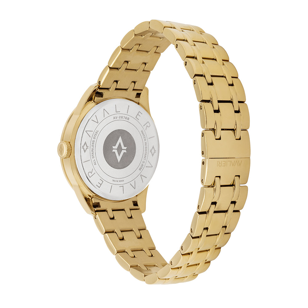Avaleri Women's Quartz Watch with Gold Dial - AV-2673B