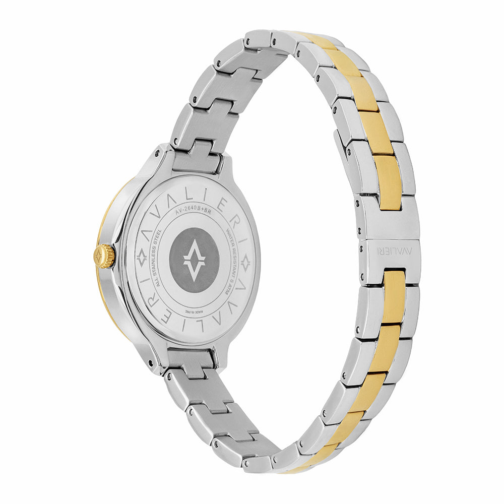 Avaleri Women's Quartz Watch with Green Pearl Dial - AV-2640B+BR