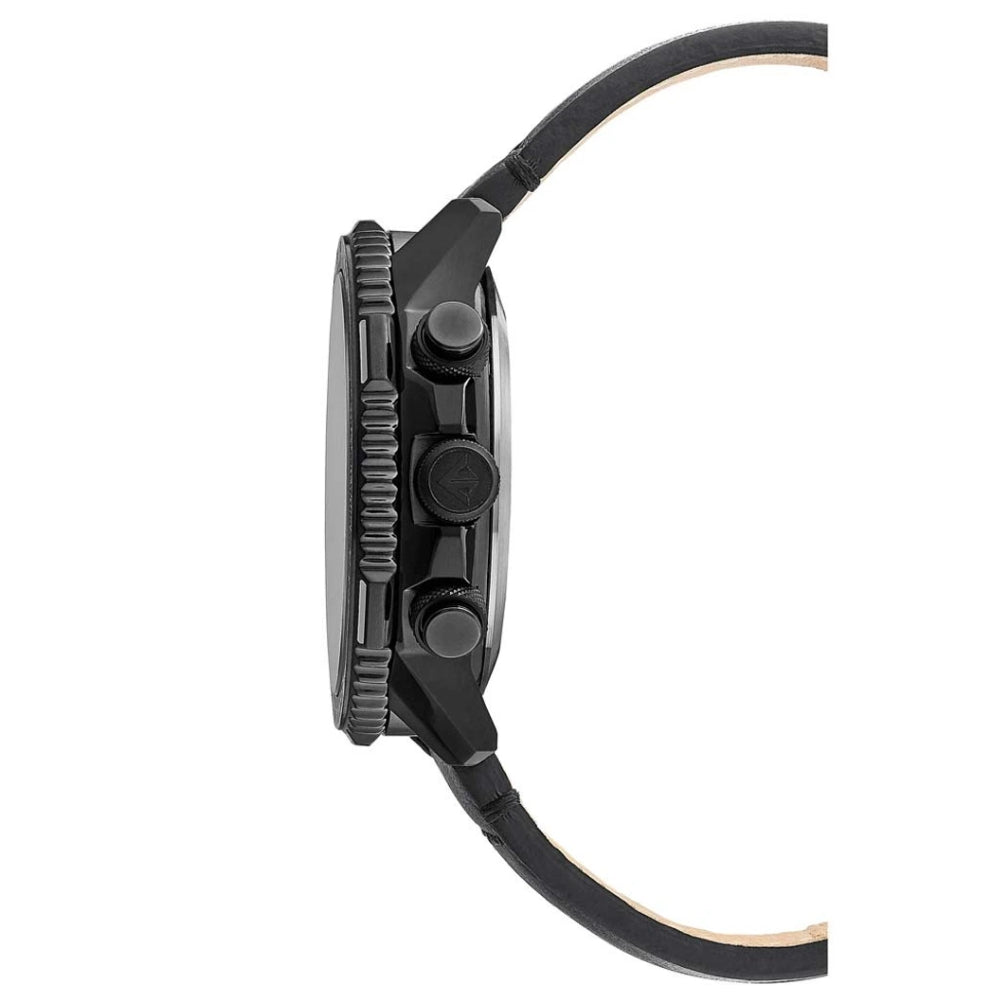 ساعة سيتيزن الرجالية بحركة تعمل بالطاقة الضوئية ولون مينا أسود - JY8085-14H