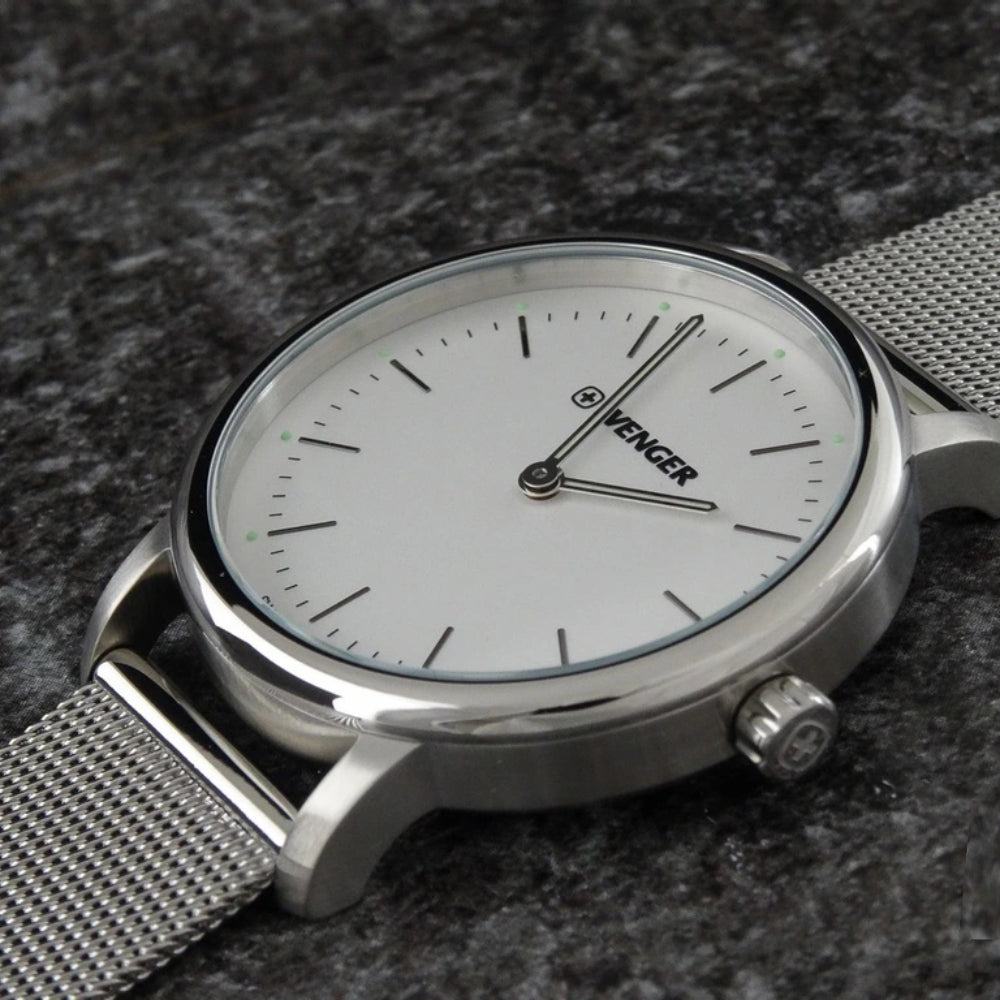 ساعة فينجر النسائية بحركة كوارتز ولون مينا أبيض - WNG-0017