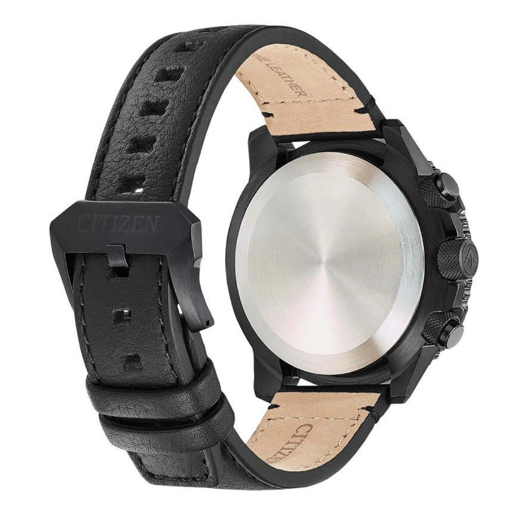 ساعة سيتيزن الرجالية بحركة تعمل بالطاقة الضوئية ولون مينا أسود - JY8085-14H
