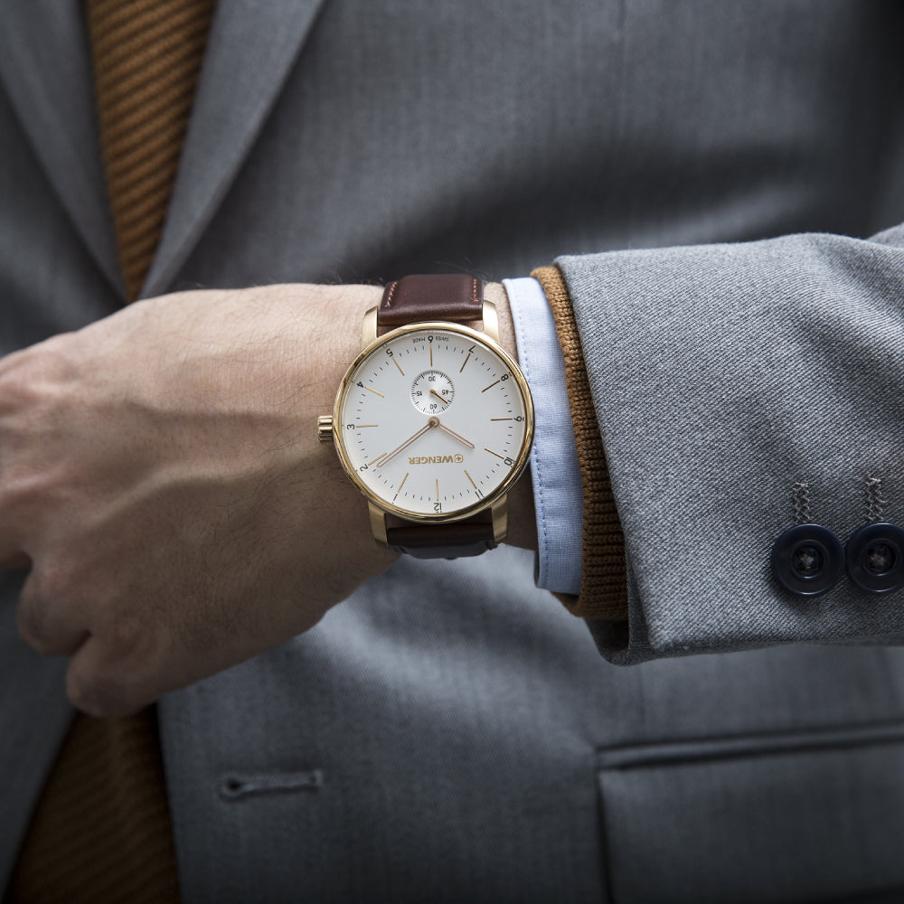 Wenger Men's Quartz Watch, White Dial - WNG-0006