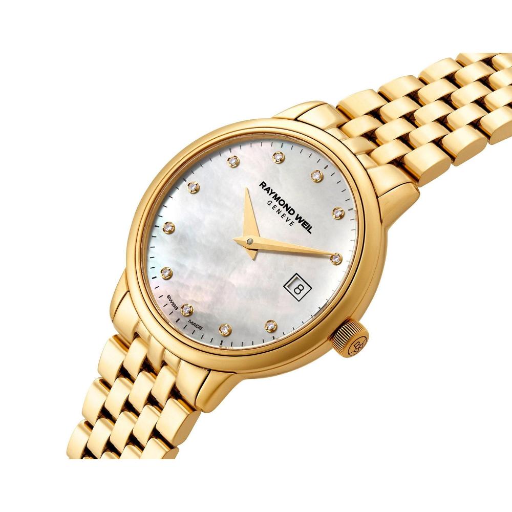 Raymond Weil Toccata Classic Women's Watch with Quartz Movement and White Mother of Pearl Dial – RW-0333 (DMND/11)