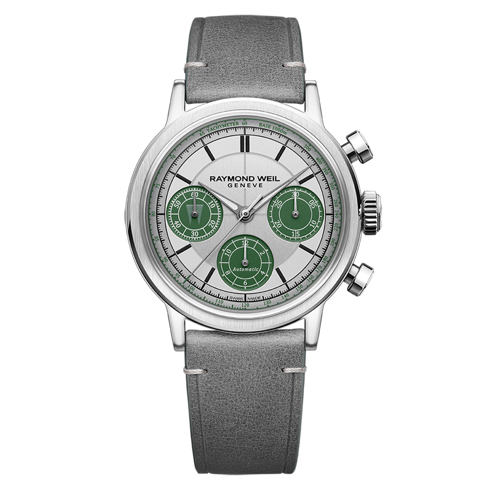 ريموند ويل Millesime Tri-compax Chronograph ساعة أوتوماتيكية بمينا باللون الفضي- RW-0369(Ltd Ed)