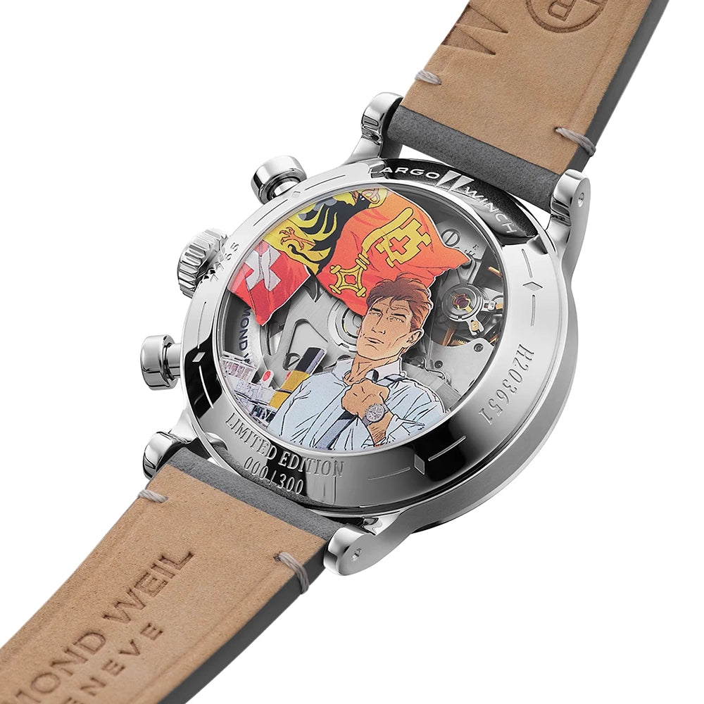ريموند ويل Millesime Tri-compax Chronograph ساعة أوتوماتيكية بمينا باللون الفضي- RW-0369(Ltd Ed)