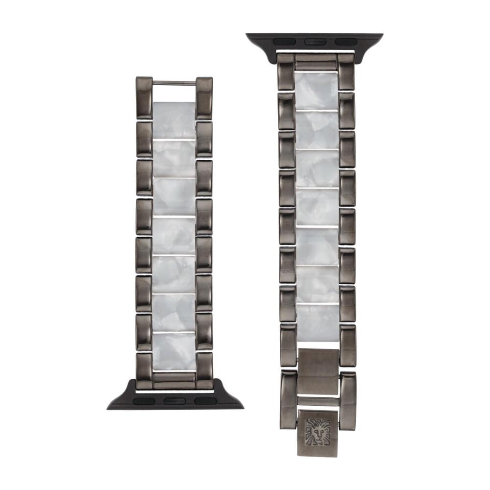 سوار بديل لساعة آبل باللون الرمادي وأبيض للرجال والنساء من آن كلاين - AAC-A007/AAC-A011