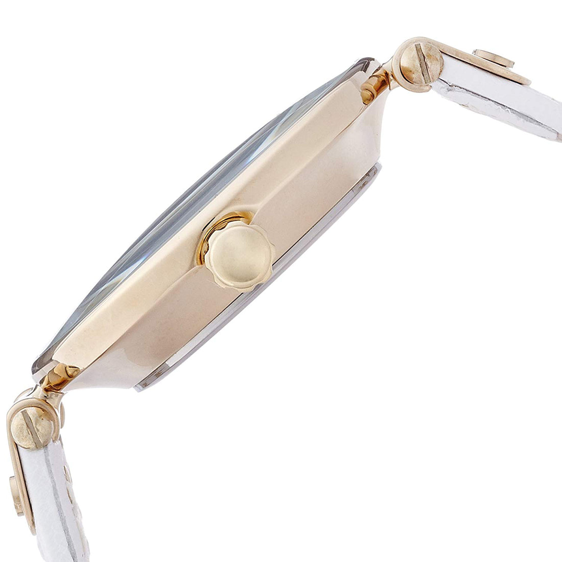 ساعة آن كلاين النسائية بحركة كوارتز ولون مينا أبيض - AK-0120