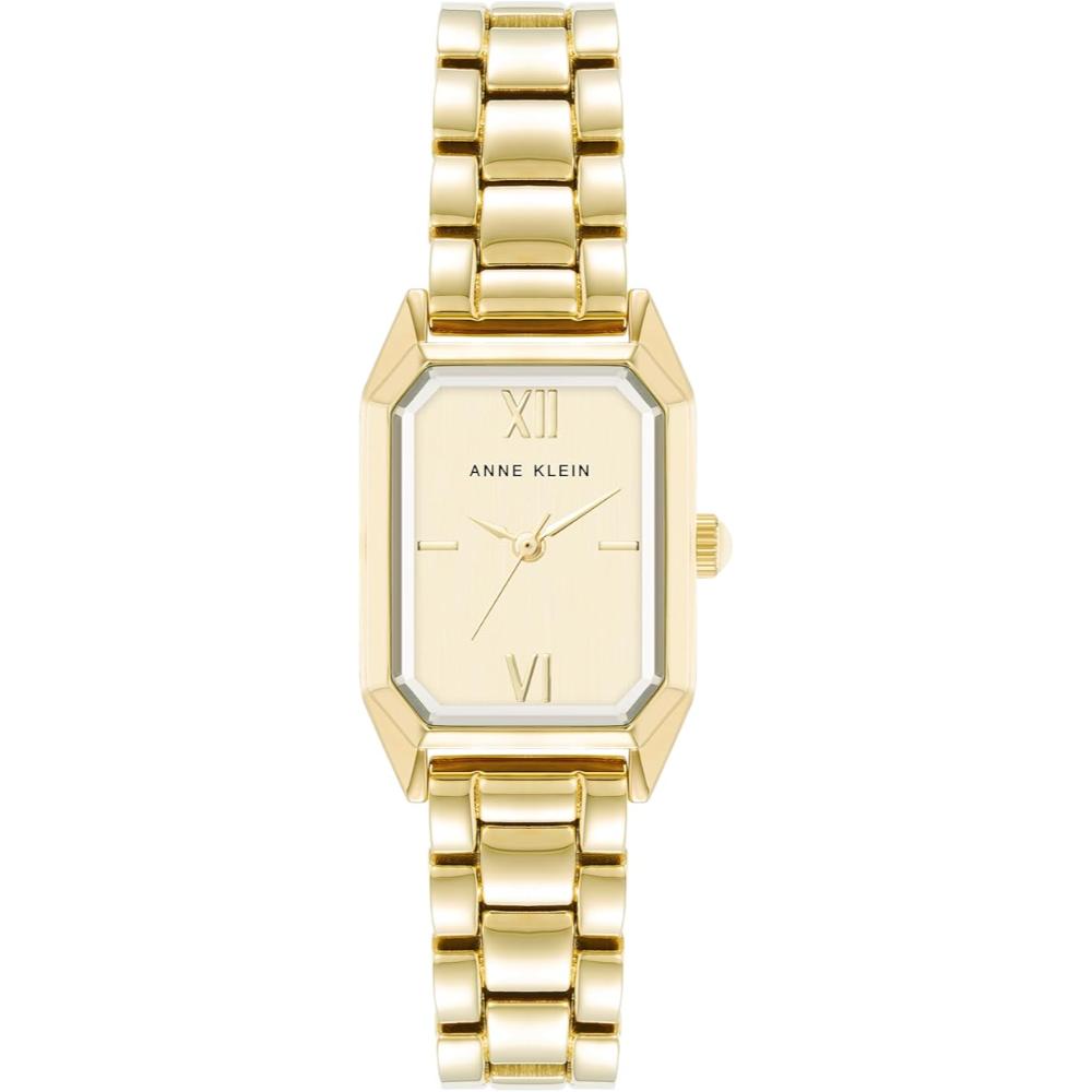 Anne Klein women's watch with quartz movement and champagne-colored dial – AK-0333