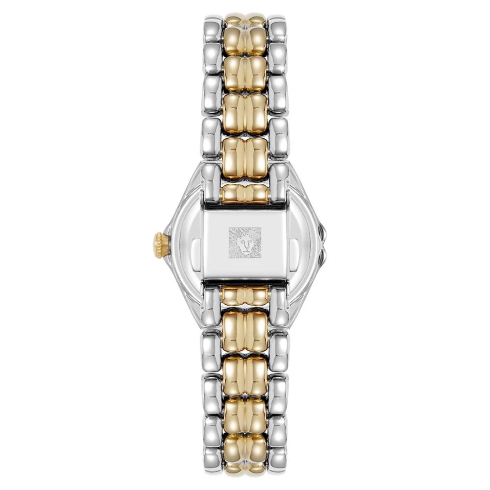 ساعة آن كلاين نسائية بحركة كوارتز وميناء فضي – AK-0336