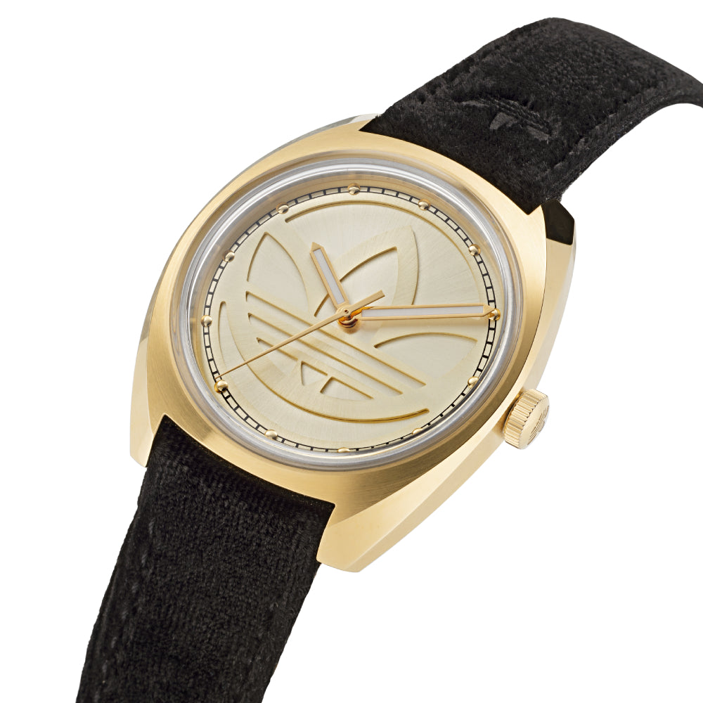 ساعة أديداس للرجال والنساء بحركة كوارتز ولون مينا ذهبي - ADS-0083