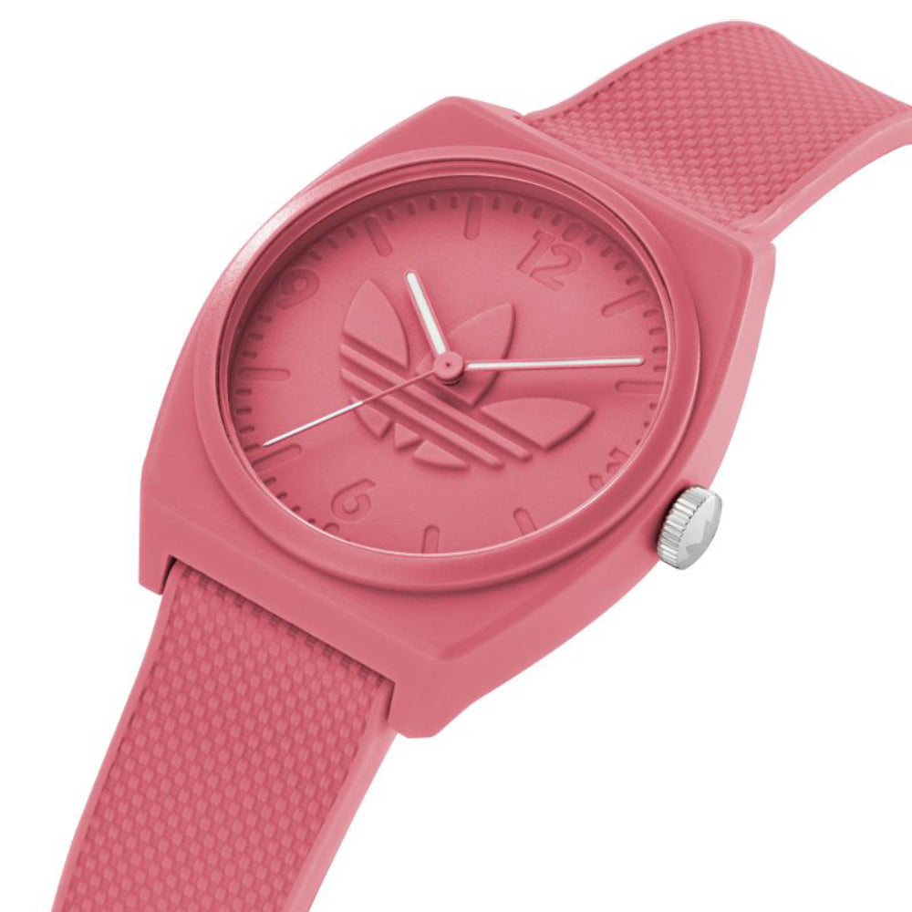 ساعة أديداس للرجال والنساء بحركة كوارتز ولون مينا وردي - ADS-0018