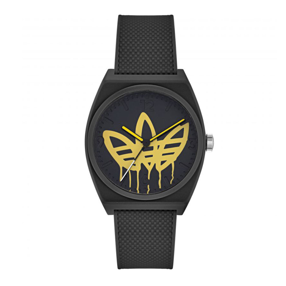 ساعة أديداس للرجال والنساء بحركة كوارتز ولون مينا أسود - ADS-0020